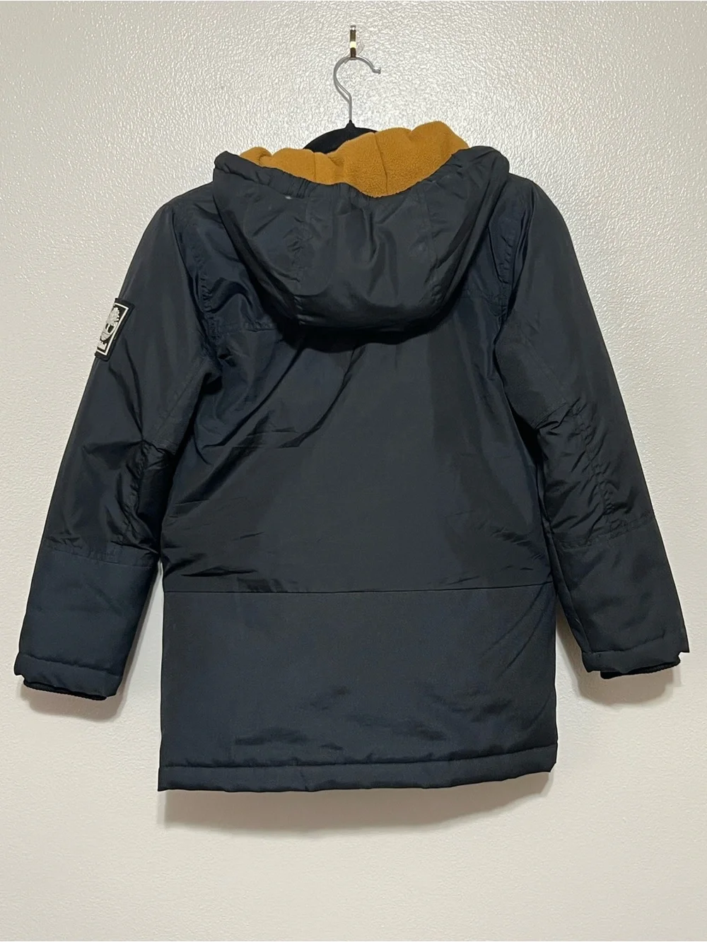Timberland Jacket Toddler Boys S 7/8 Blk Puffer Hooded Fleece Lined Winter Coat